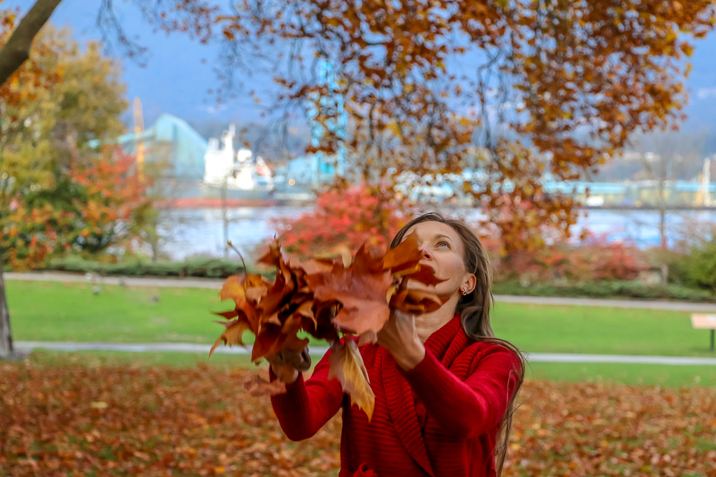 Playing with fall colors at Stanley Park - Roads and Destinations