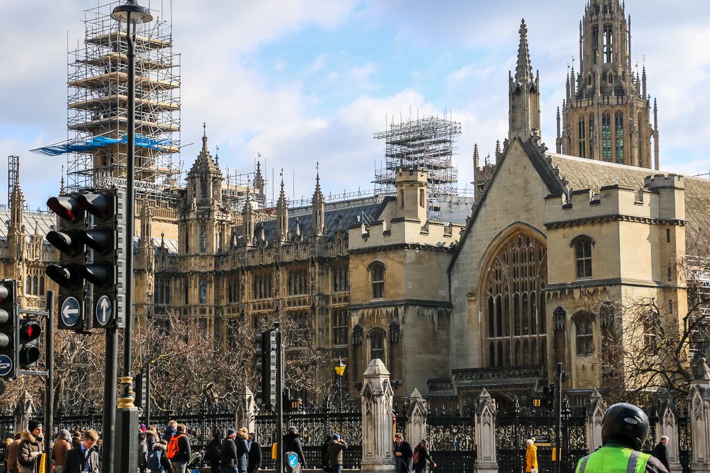 Palace of Westminster under construction