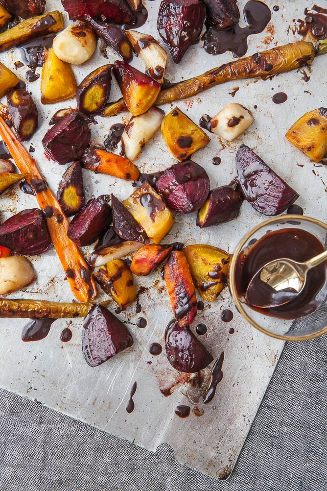 Oven-Roasted fall vegetables - Roads and Destinations 