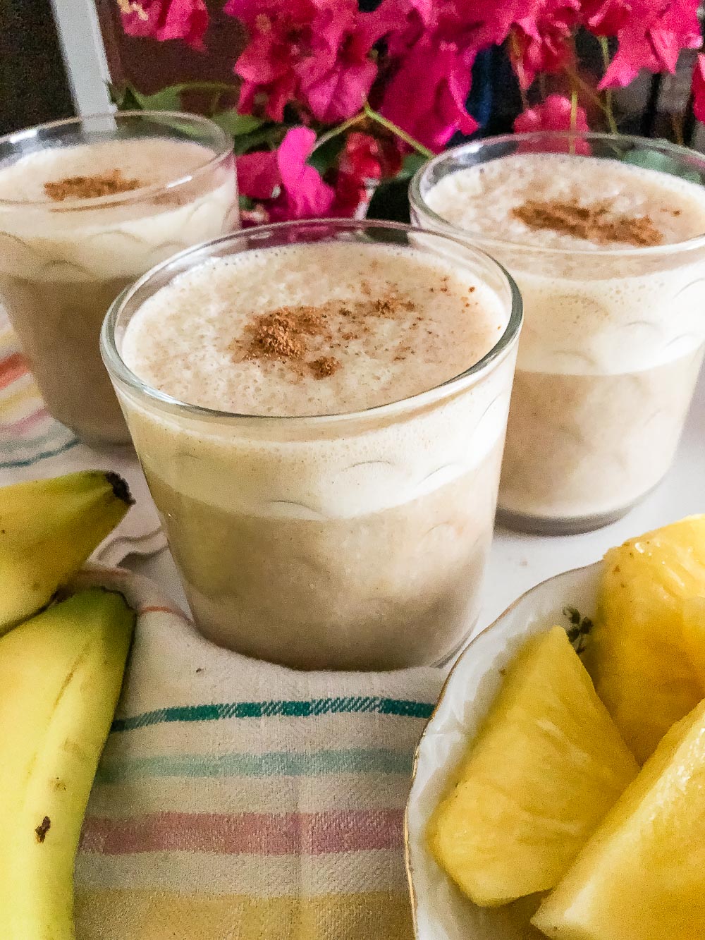 Vegan Banana Pineapple Licuado - Roads and Destinations, roadsanddestinations.com