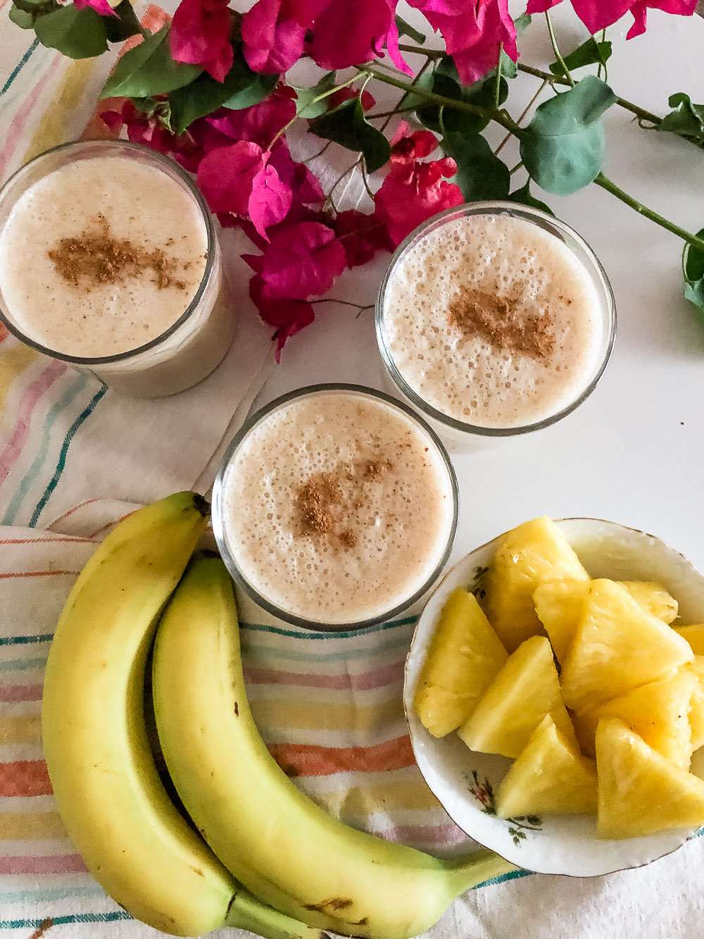 Vegan Banana Pineapple Licuado - Roads and Destinations, roadsanddestinations.com