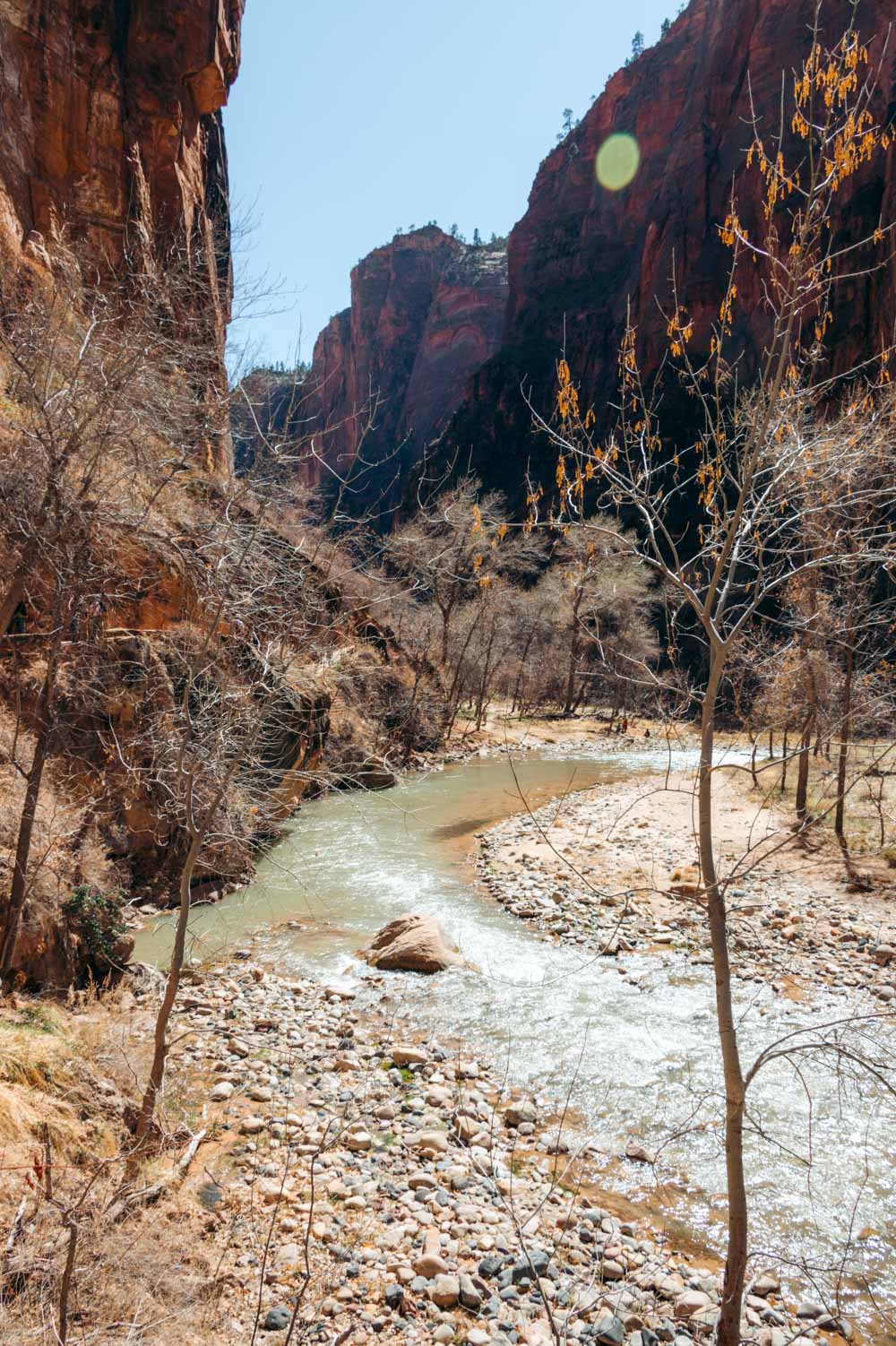 Zion Riverside Walk Trail hike - Roads and Destinations