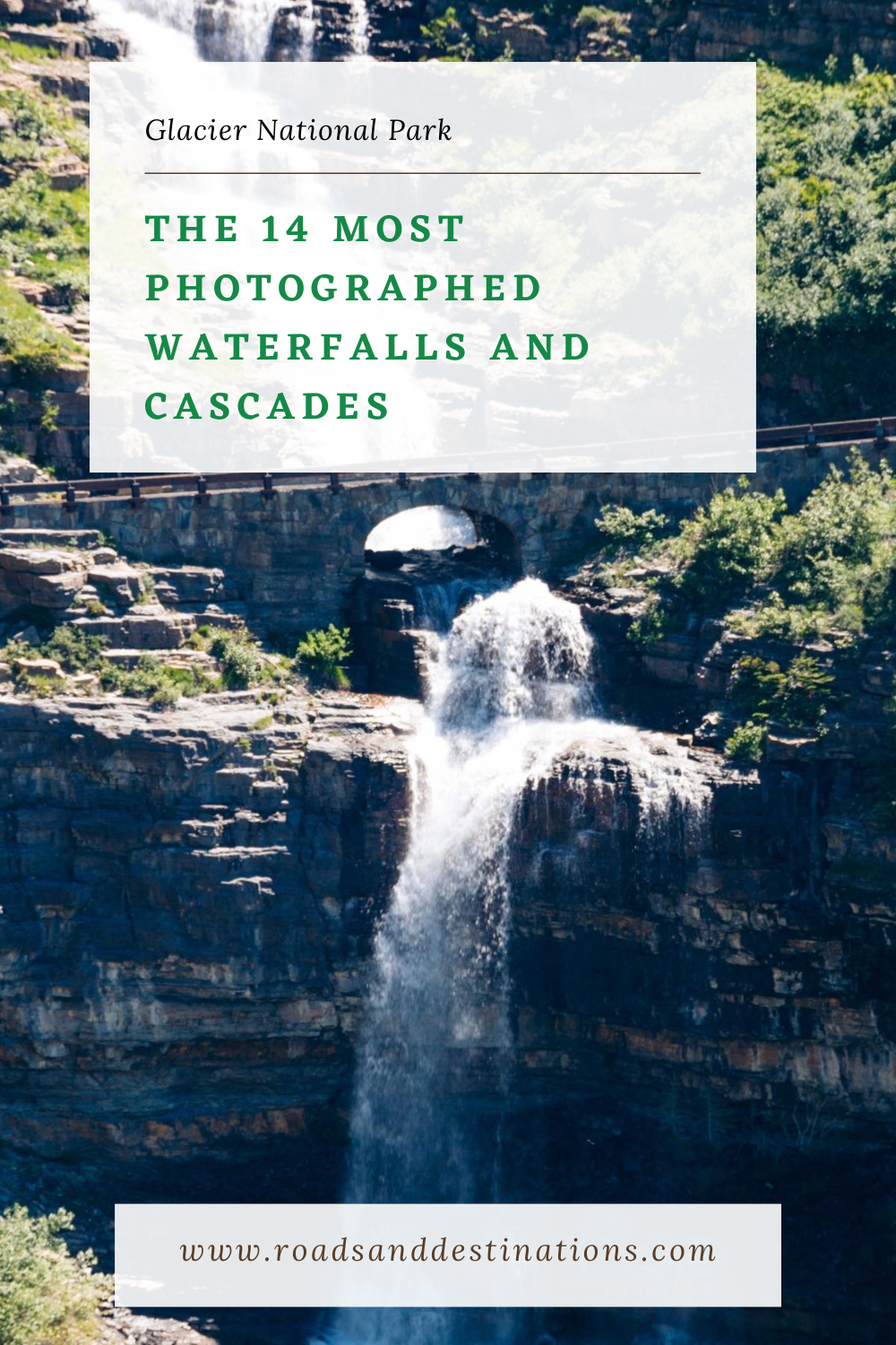 The most photographed cascades and waterfalls in Glacier National Park -- Roads and Destinations