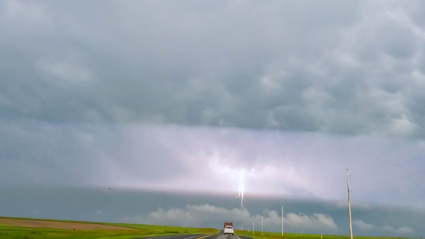 Thunderstorm before Tornado in Nebraska - Roads and Destinations