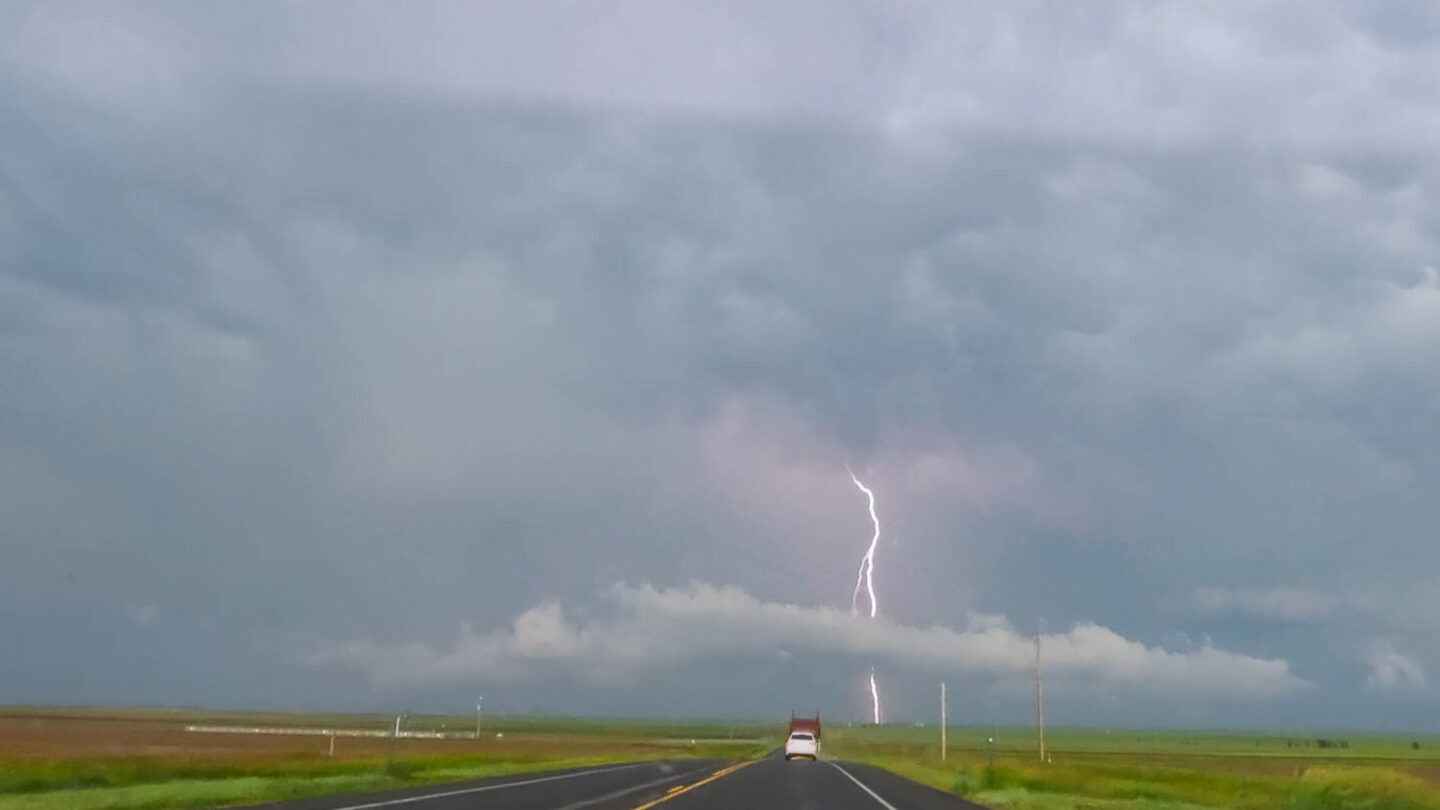 Thunderstorm before Tornado in Nebraska - Roads and Destinations